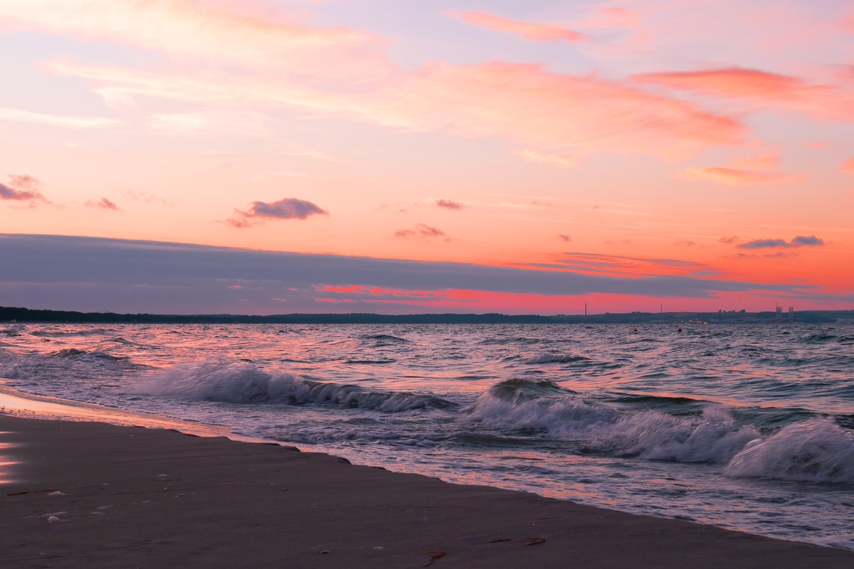 Sonnenuntergang am Strand von Binz